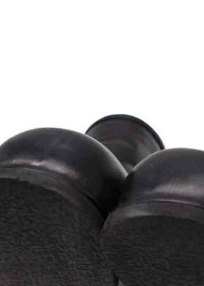 Amina Muaddi Black Leather Snow Boots 6
