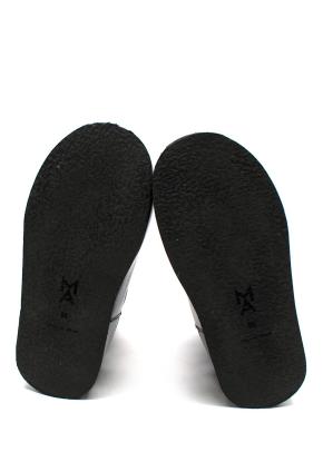 Amina Muaddi Black Leather Snow Boots 10
