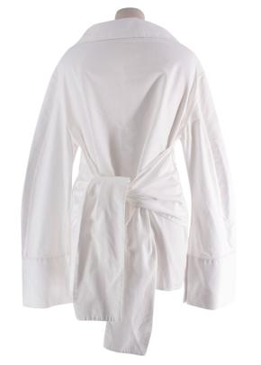 Off-White White Logo Embroidered Button-Up Shirt 8