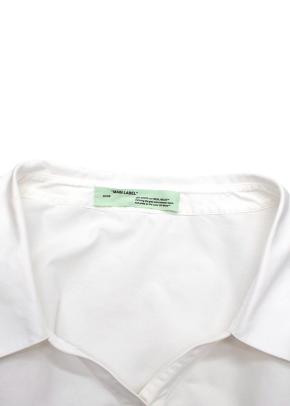 Off-White White Logo Embroidered Button-Up Shirt 3
