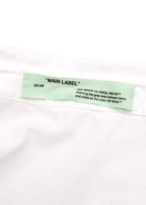 Off-White White Logo Embroidered Button-Up Shirt 2