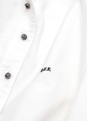 Off-White White Logo Embroidered Button-Up Shirt 5