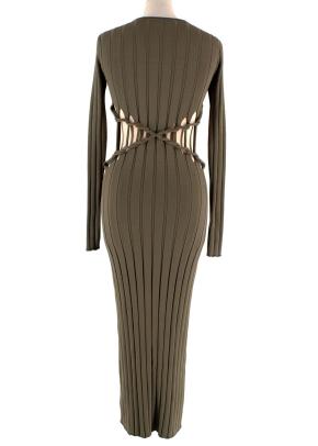 Dion Lee Khaki Cut-out Midi Bodycon Dress 5