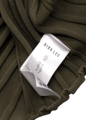 Dion Lee Khaki Cut-out Midi Bodycon Dress 7