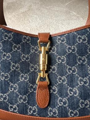 Gucci Medium Denim Jackie O Bag 6