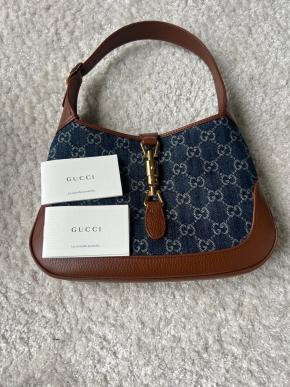 Gucci Medium Denim Jackie O Bag 8