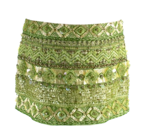DES_PHEMMES  Beaded Silk-Chiffon Mini Skirt 2