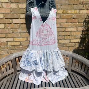 Chopova Lowena Embroidered Organic Cotton Picture Ruffle Hem Dress 11