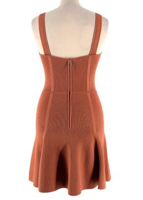 Dion Lee Burnt Orange Ribbed Mini Dress 3