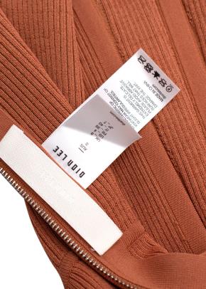 Dion Lee Burnt Orange Ribbed Mini Dress 5