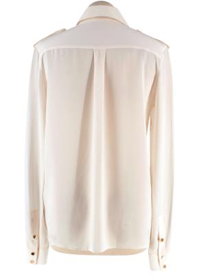 Tom Ford Cream Silk Crepe Shirt 2