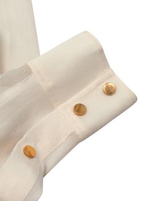 Tom Ford Cream Silk Crepe Shirt 4