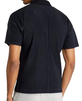 ISSEY MIYAKE Navy Pleated Polo-Shirt 2