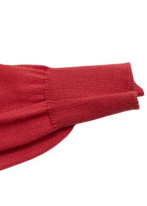 Loro Piana Red V Neck Long Sleeve Cotton Knit Jumper 5