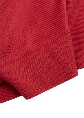 Loro Piana Red V Neck Long Sleeve Cotton Knit Jumper 8