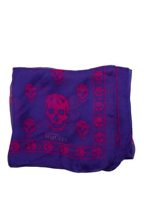 Alexander McQueen Skull Foulard in Pink and Purple 6