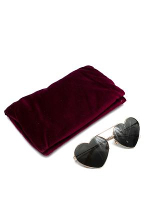 Gucci Gold-tone Heart-Shaped Sunglasses with Grey Lenses 2