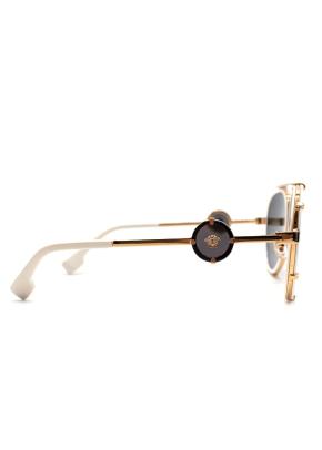 Versace White and Gold Tone Detailed Sunglasses 2