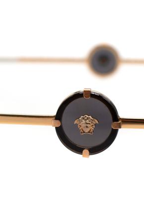 Versace White and Gold Tone Detailed Sunglasses 6