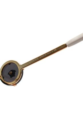 Versace White and Gold Tone Detailed Sunglasses 5