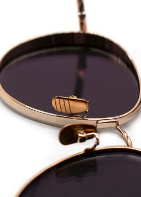 Gentle Monster Gold Metal Aviator Sunglasses 6