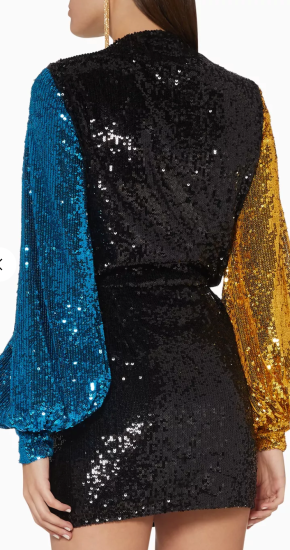 Attico  Sequin Long Sleeve Dress 2