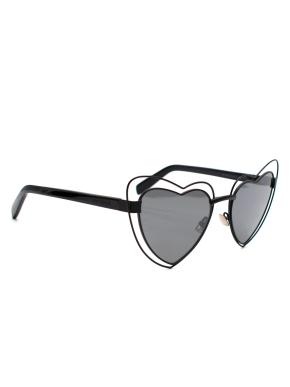 Saint Laurent Black Heart Frame Sunglasses 6