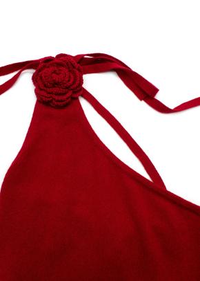 Reformation Ilaria Cashmere Dress in Crimson 7