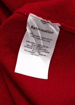 Reformation Ilaria Cashmere Dress in Crimson 5
