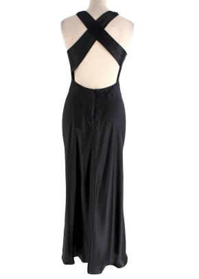Reformation Casette Silk Dress in Black 2