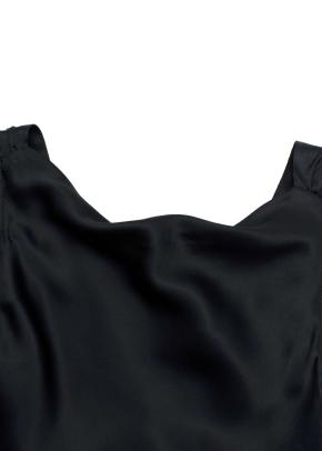 Reformation Casette Silk Dress in Black 4