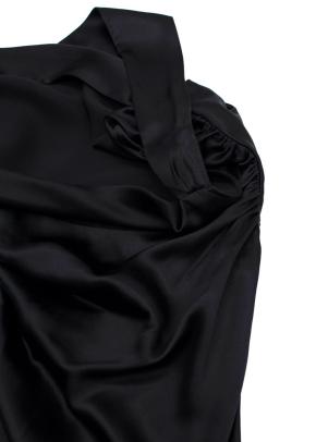 Reformation Casette Silk Dress in Black 6