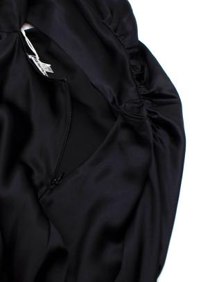 Reformation Casette Silk Dress in Black 5