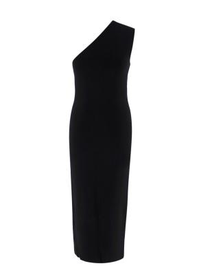 Gauge81 Black Arriba Midi One Shoulder Dress 4