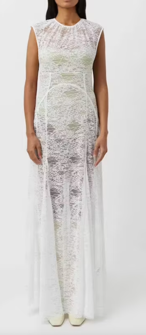 Camilla and Marc Angelo Maxi Dress in White Lace 2