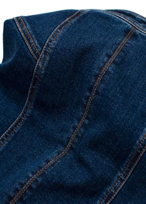 Alexander McQueen Raw Hem Knee Length Denim Skirt 7