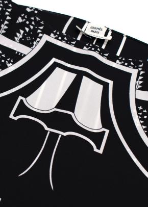 Hermes Black And White Belted Silk Dress Tunic 13
