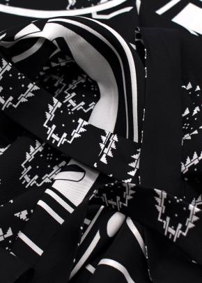 Hermes Black And White Belted Silk Dress Tunic 11