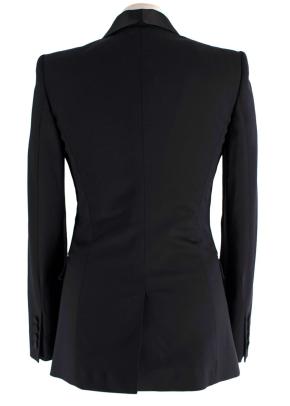 Burberry Wool Single Button Black Blazer 10