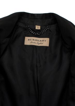 Burberry Wool Single Button Black Blazer 7