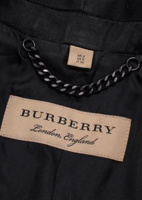 Burberry Wool Single Button Black Blazer 2