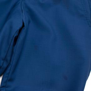 Alexander Mcqueen Blue Wool Pleat Detail Trousers 6