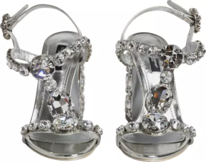 Dolce & Gabbana Embellished Silver Sandals 5