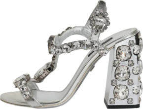 Dolce & Gabbana Embellished Silver Sandals 2