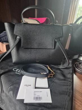 Celine Large Black Mini Leather Belt Bag 8