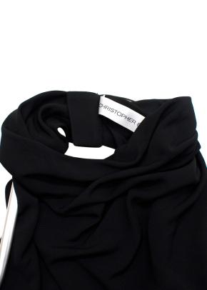 Christopher Esber Black Jersey 'Levitate' Longsleeve Halter Dress 7