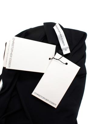 Christopher Esber Black Jersey 'Levitate' Longsleeve Halter Dress 6
