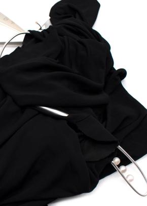 Christopher Esber Black Jersey 'Levitate' Longsleeve Halter Dress 9