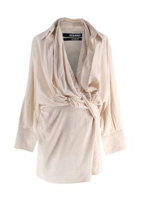 Jacquemus Neutral Le Papier Mini Dress 3
