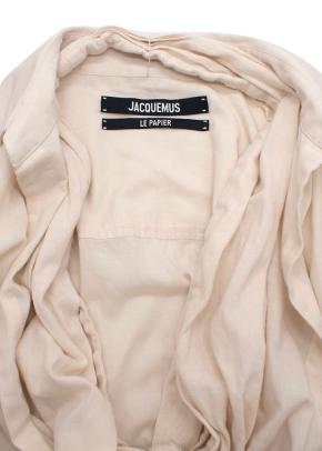 Jacquemus Neutral Le Papier Mini Dress 9